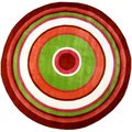 La Rug, Fun Rugs LA Rug FTS-151 51RD Fun Time Shape Concentric 3 High Pile Rug - 51 Inch Round FTS-151 51RD